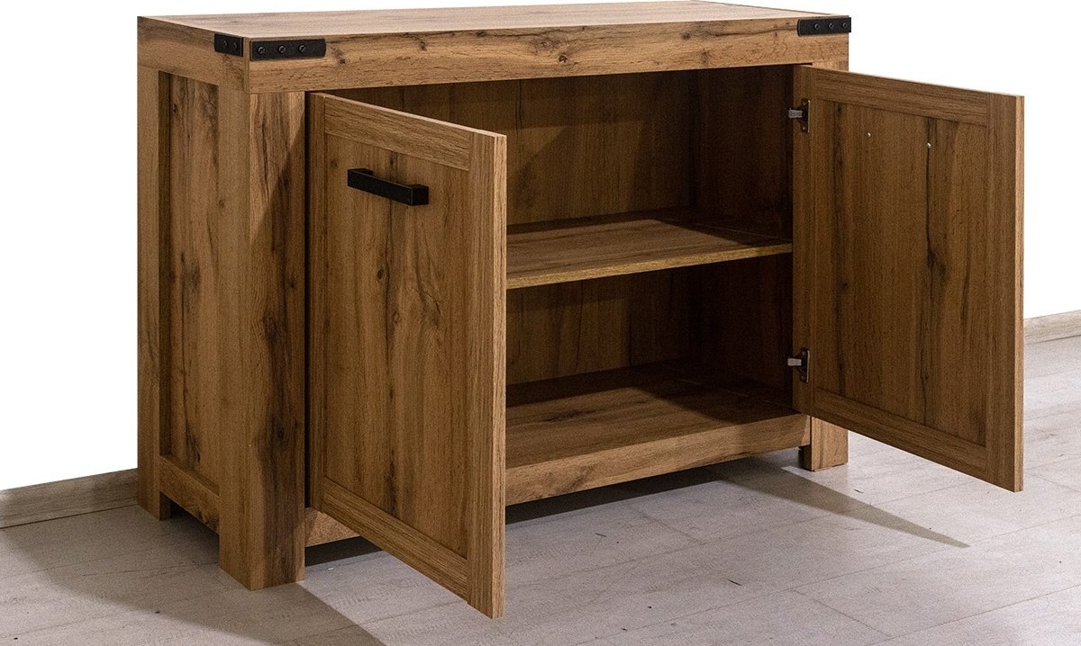 Комод ANREX Мортиз 2Д, 112.6x40.1x84 см, ЛДСП, МДФ, коричневый купить,0