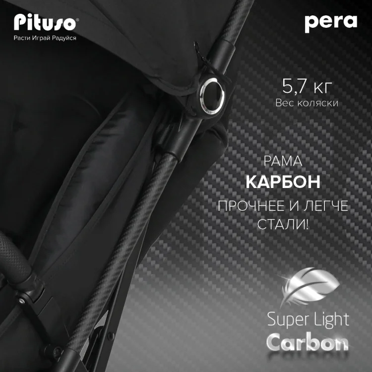 Коляска прогулочная Pituso Pera X-33 Black купить,0