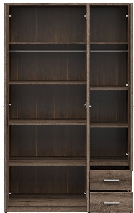 Распашной шкаф BRW Брест НЕПО, 00032493, 118.5x197х58.5 см, коричневый купить,0