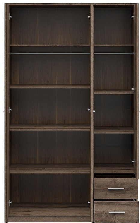 Распашной шкаф BRW Брест НЕПО, 00032493, 118.5x197х58.5 см, коричневый купить,NaN