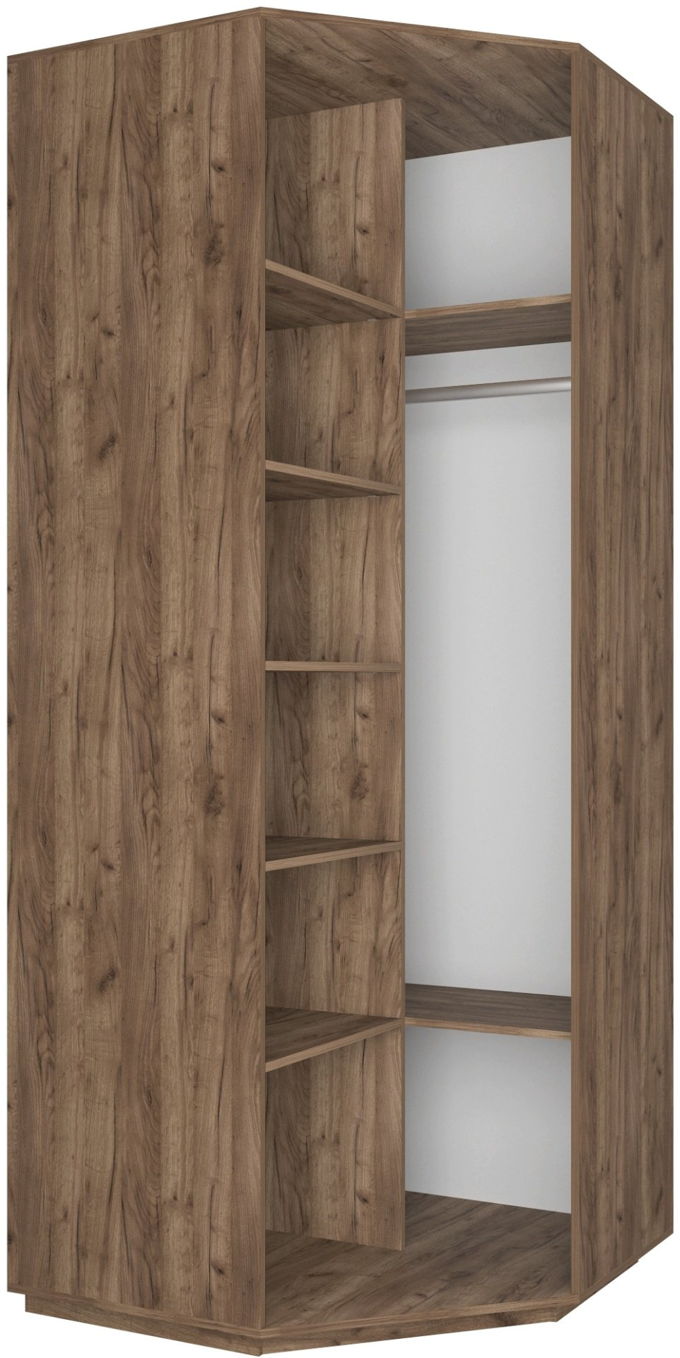 Шкаф угловой Мебель Азии Экспрес, 90x220х90 см, коричневый купить,NaN