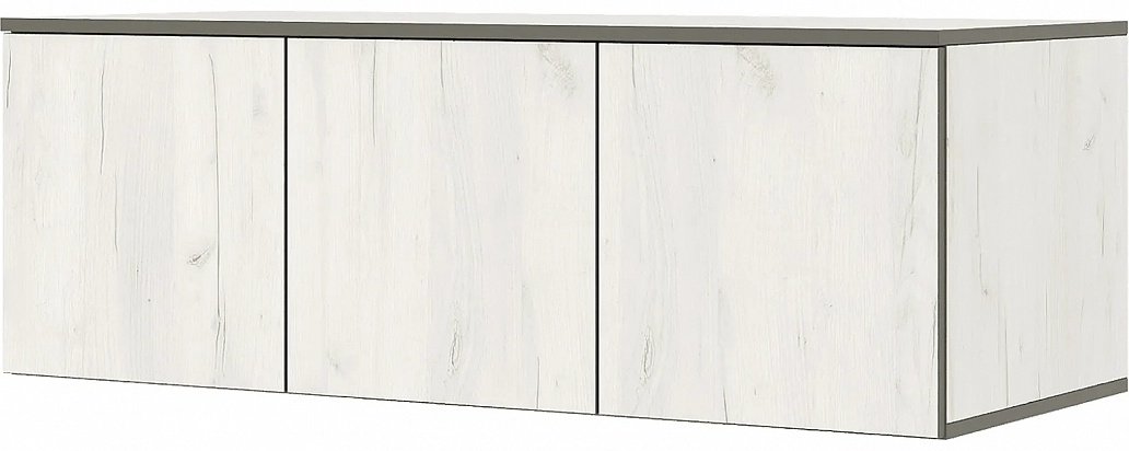 Шкаф антресольный МИФ Норд, 120x41.8х51 см, светло серый