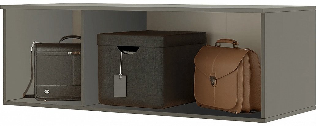 Шкаф антресольный МИФ Норд, 120x41.8х51 см, светло серый купить,0