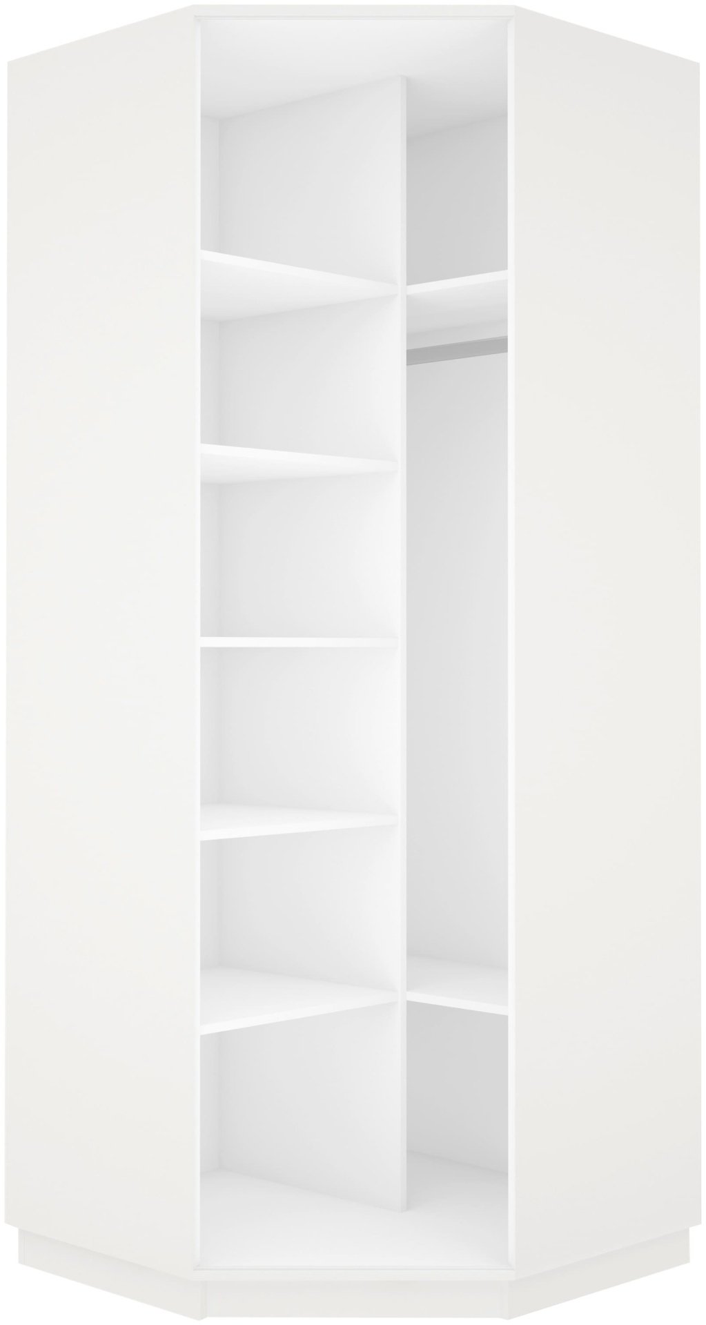Шкаф угловой Мебель Азии Экспрес-1 240, 90x240х90 см, белый купить,NaN
