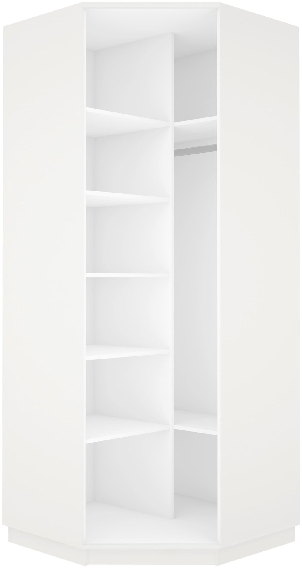 Шкаф угловой Мебель Азии Экспрес-1 240, 90x240х90 см, белый купить,NaN