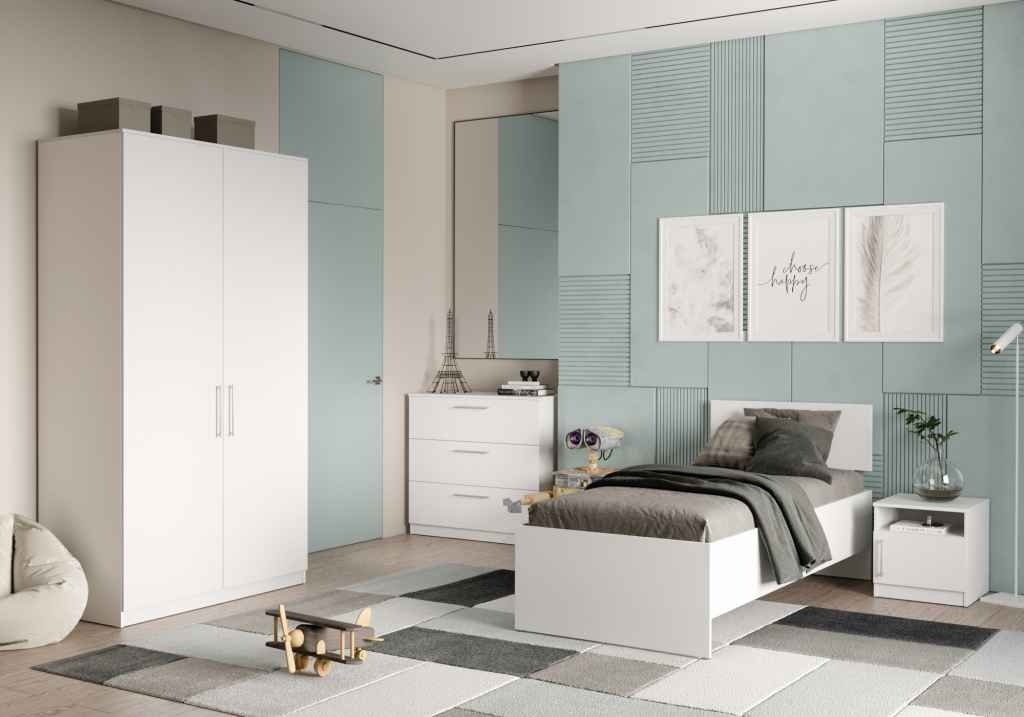 Кровать Мебель Азии Медина 90x200см белая купить,NaN