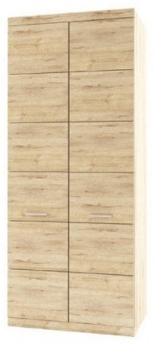 Распашной шкаф ANREX Оскар 2DG с полками, 90x217х57 см, бежевый