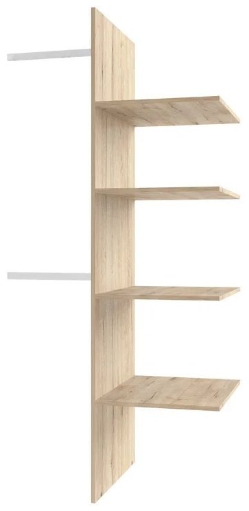 Распашной шкаф ANREX Оскар 2DG с полками, 90x217х57 см, бежевый купить,0