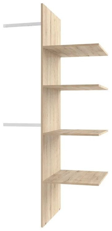 Распашной шкаф ANREX Оскар 2DG с полками, 90x217х57 см, бежевый купить,NaN
