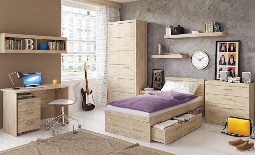 Распашной шкаф ANREX Оскар 2DG с полками, 90x217х57 см, бежевый купить,0