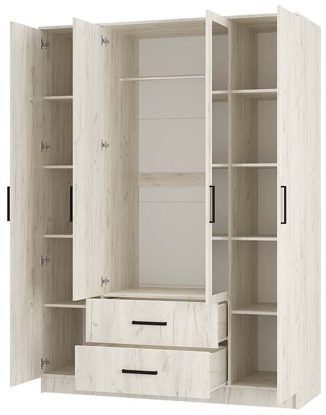 Распашной шкаф BTS Фиеста, 160x221.6х61 см, серый - ForteMarket Распашной шкаф BTS Фиеста, 160x221.6х61 см, серый купить,0