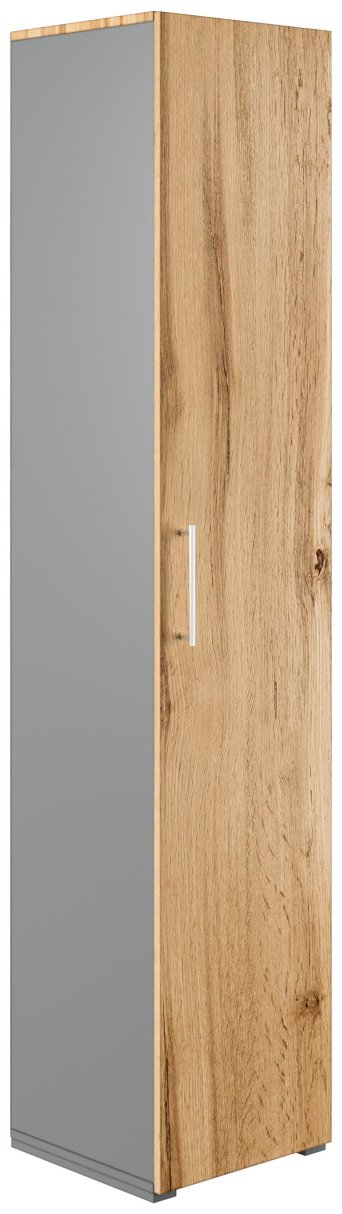 Шкаф-пенал Мебель Азии Авила, 40x193.6х37 см, серый, коричневый купить,NaN