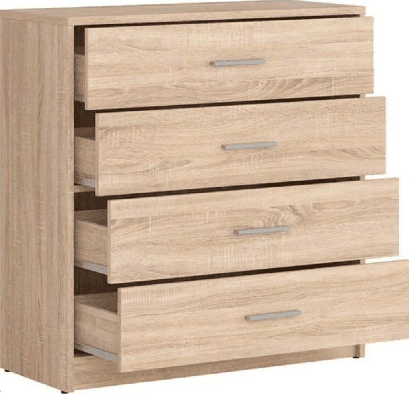 Комод Loftwood 80x33.5x83.5 см, ЛДСП, Непо КОМ4S  купить,NaN