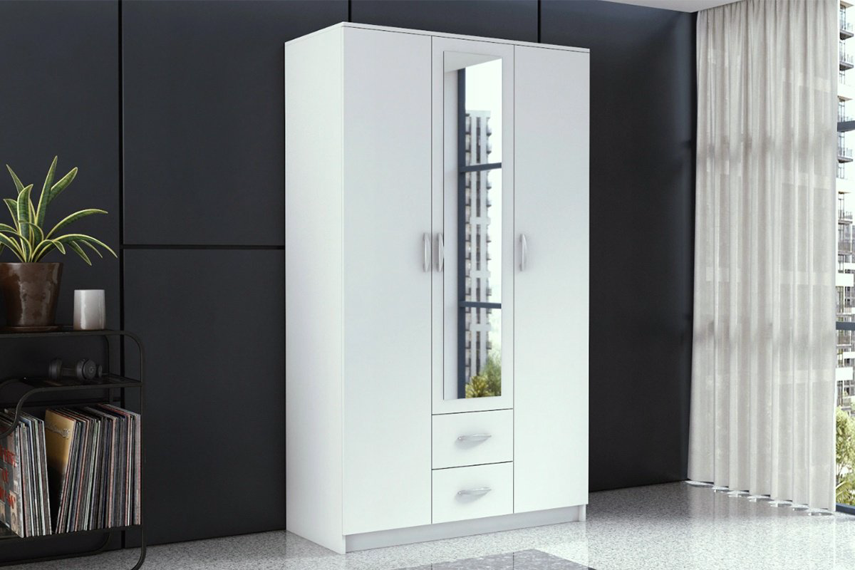 Распашной шкаф ANREX Романа 00031621, 120.2x205.4х53.8 см, белый купить,NaN