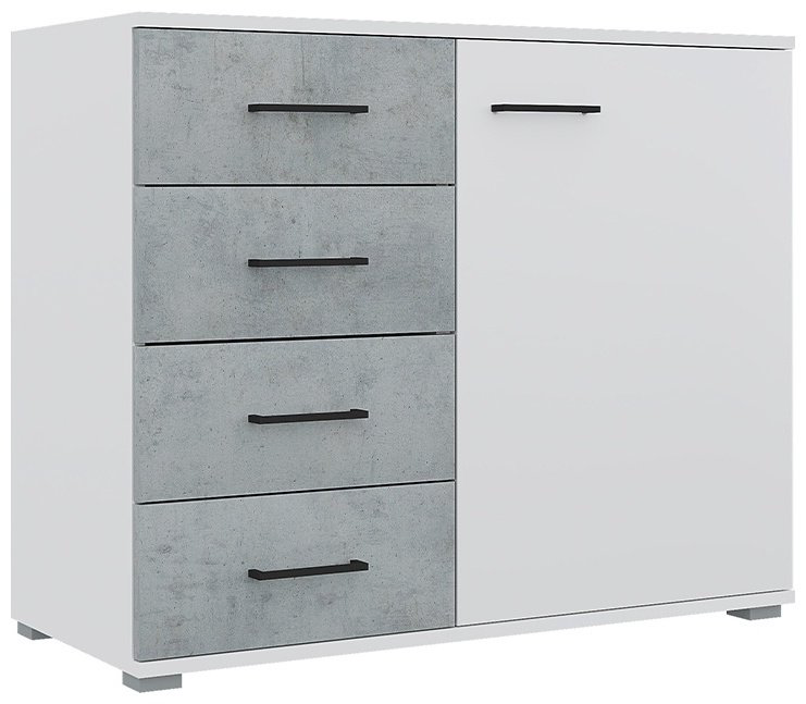 Комод Горизонт Нова 00032880, 90x41x74.2 см, белый, серый купить,NaN