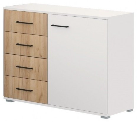 Комод 478154, 90x41x74.2 см, белый, коричневый купить,NaN