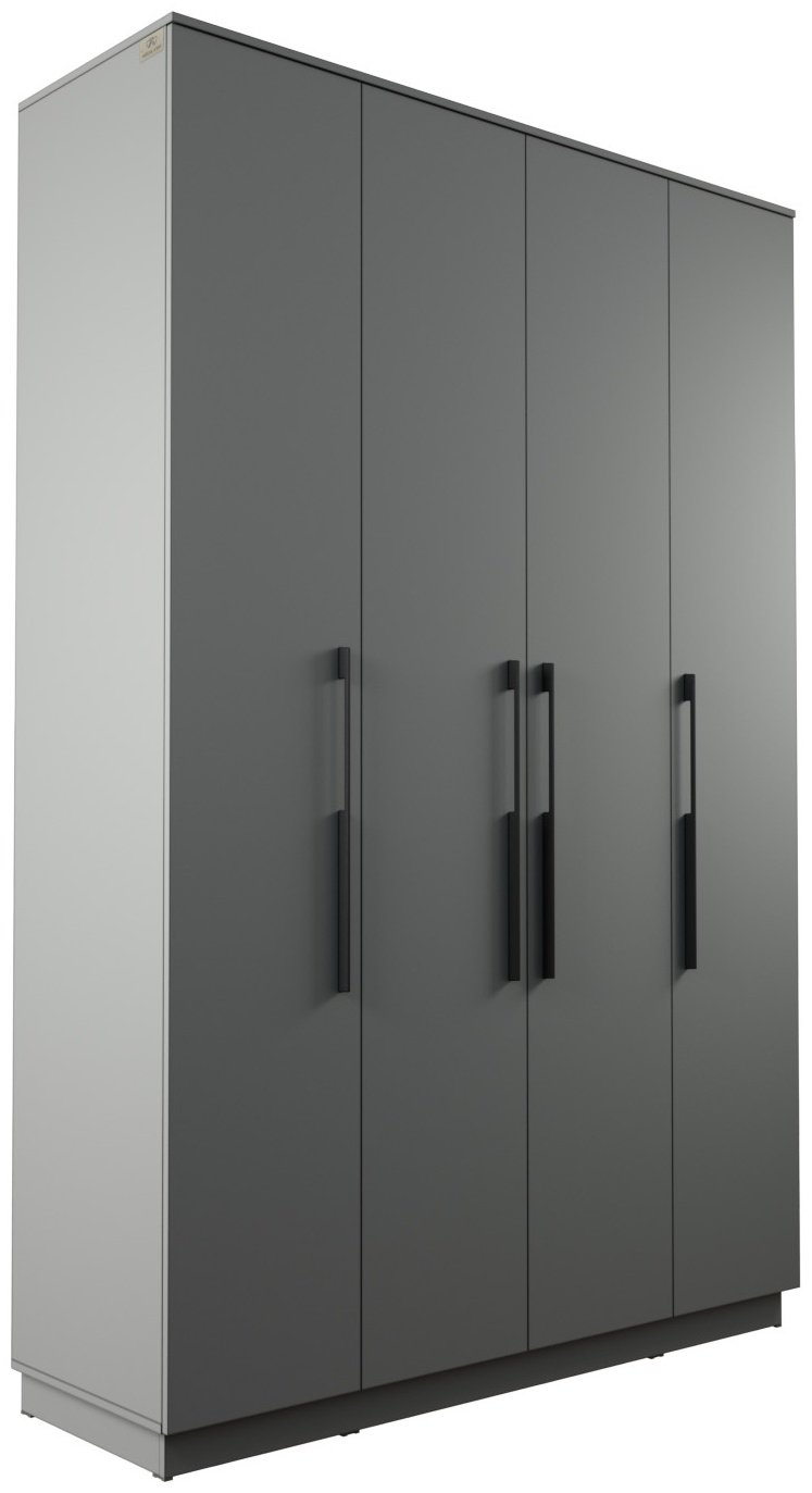 Распашной шкаф Мебель Азии Стоунхендж 4Д, 160.2x240.5х52 см, серый