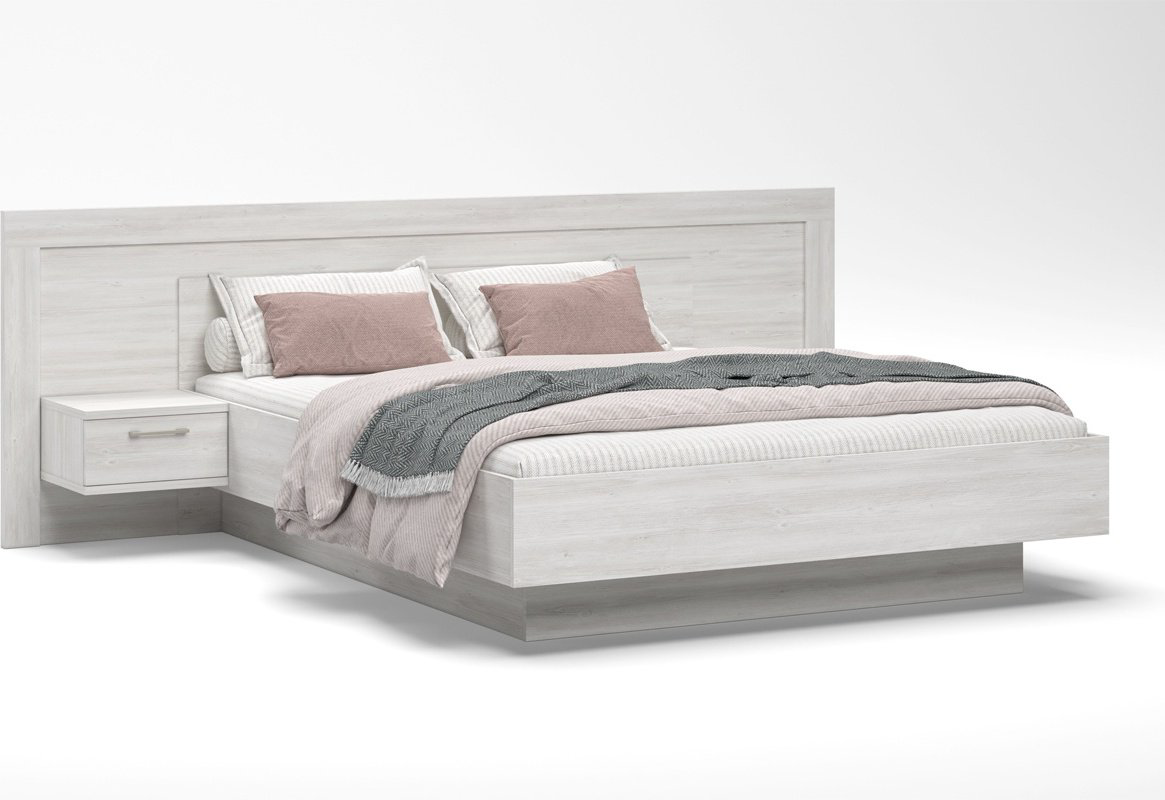 Кровать MyStar Вирджиния 160x200см бело-серая купить,NaN
