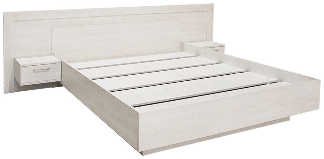 Кровать MyStar Вирджиния 160x200см бело-серая купить,NaN