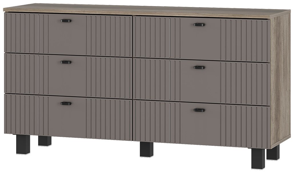 Комод BTS Олива 130.2x37.6x69.6см темно-серый купить,NaN