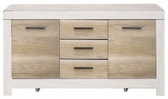 Комод BRW Белен KOM2D3S, 160x45x84 см, белый, бежевый