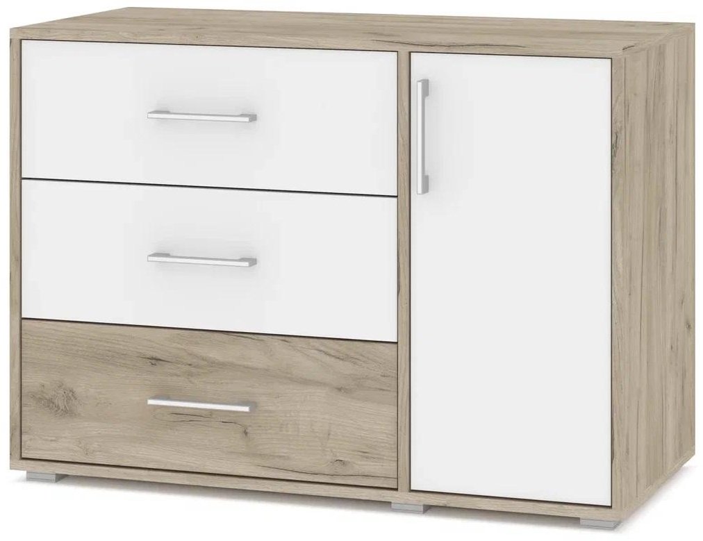 Комод Модерн Оливия, 100x47x72 см, белый, коричневый купить,0