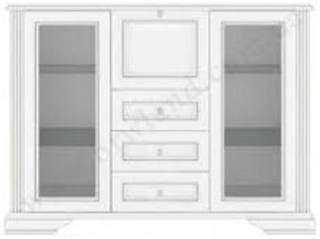 Комод Loftwood 161x45x119.5 см, ЛДСП, стекло, Вайт 2w3s1b купить,NaN