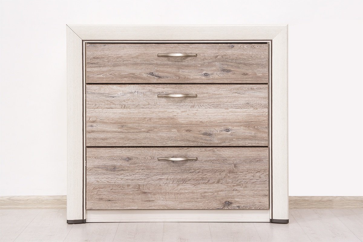 Комод ANREX Оливия 3S, 96x36.3x87 см, белый, коричневый купить,0