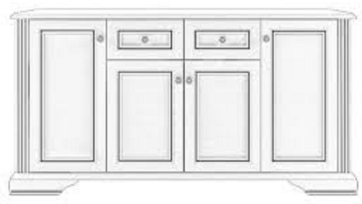Комод Loftwood Вайт 4d2s 178.5x45x93.5см белый купить,NaN