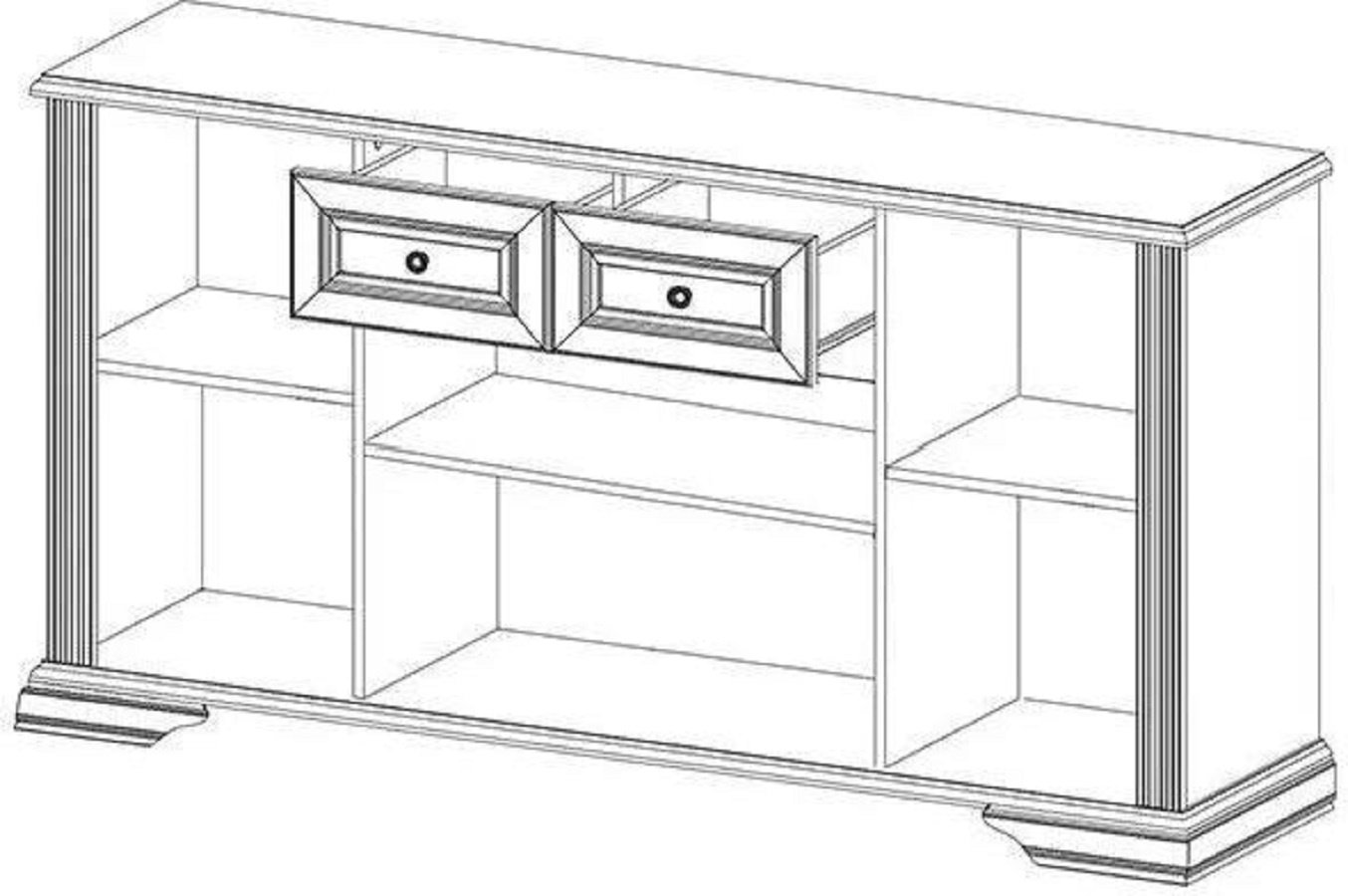 Комод Loftwood 178.5x45x93.5 см, ЛДСП, МДФ, Вайт 4d2s купить,0