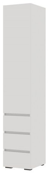 Распашной шкаф Стендмебель Хелен, 40x210х46 см, белый
