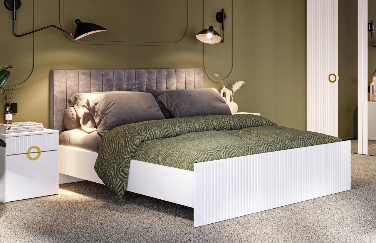 Кровать Imperial Миа 200x160х105.5см бело-фиолетовый купить,NaN