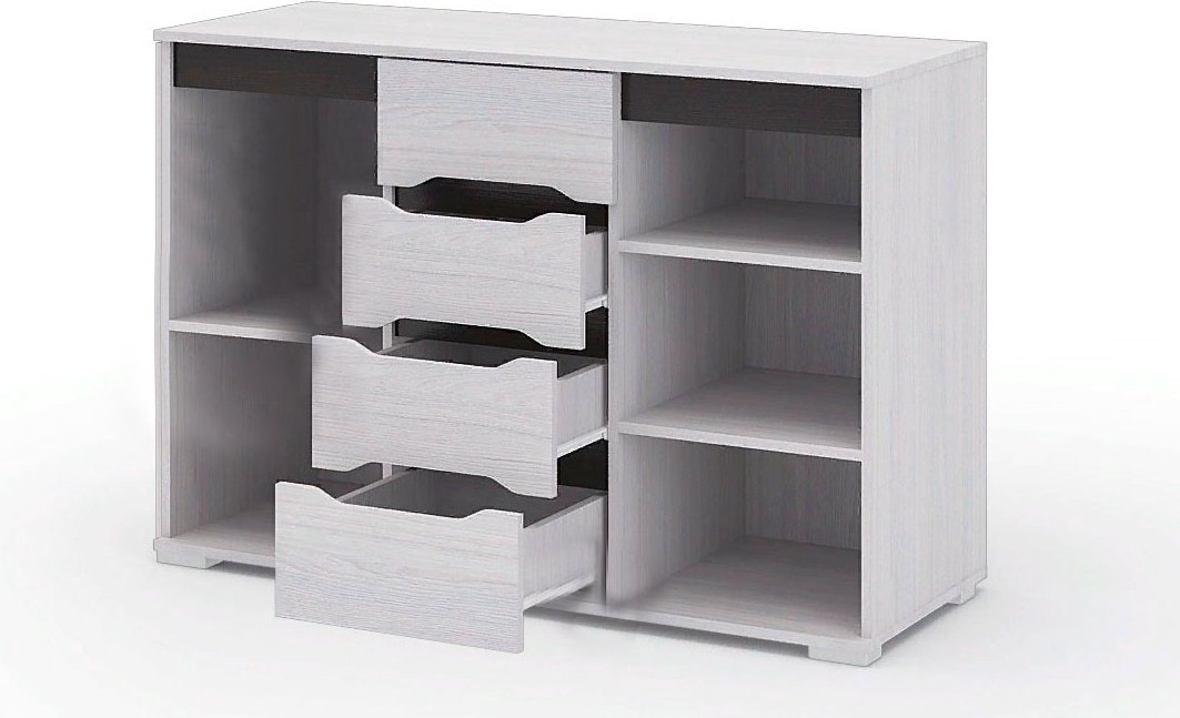 Комод Стендмебель Валенсия КМ 012 120x45x83см белый купить,NaN