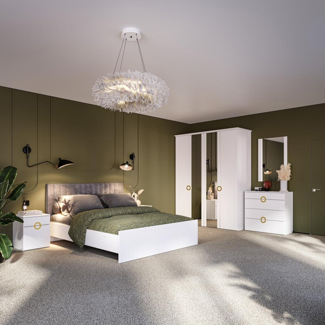 Кровать Imperial Миа 200x160х105.5см бело-фиолетовый купить,NaN