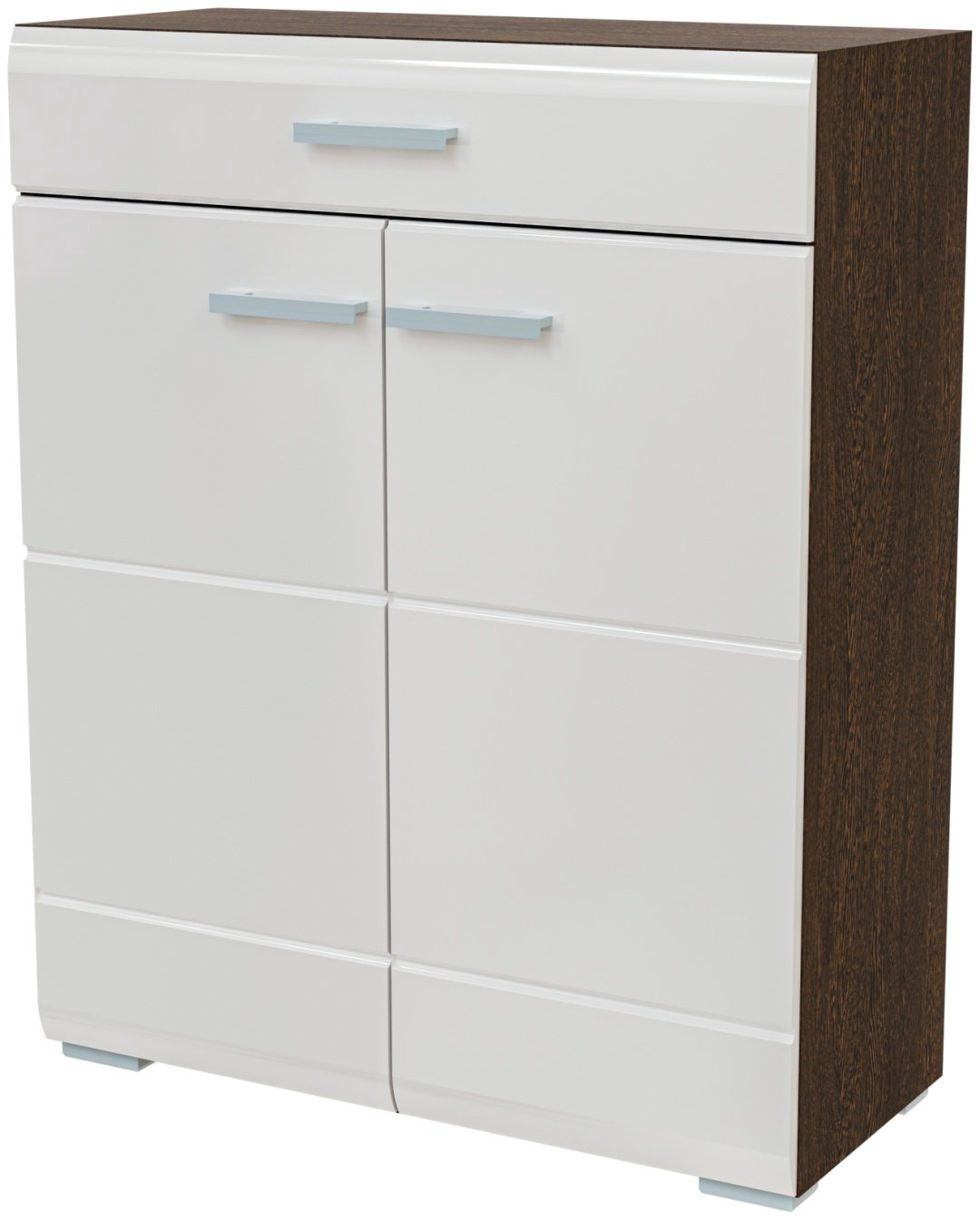 Комод Стендмебель Вегас, 80x35x99.8 см, белый, коричневый купить,NaN