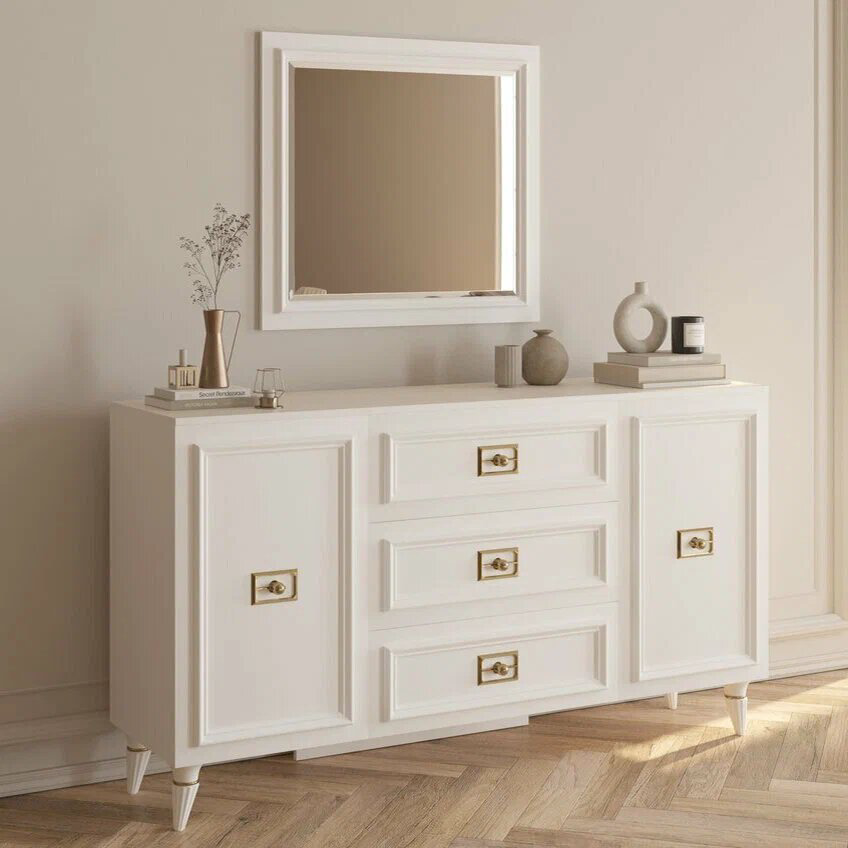 Комод Мэри Мебель Виктория 160x45x90см белый купить,NaN