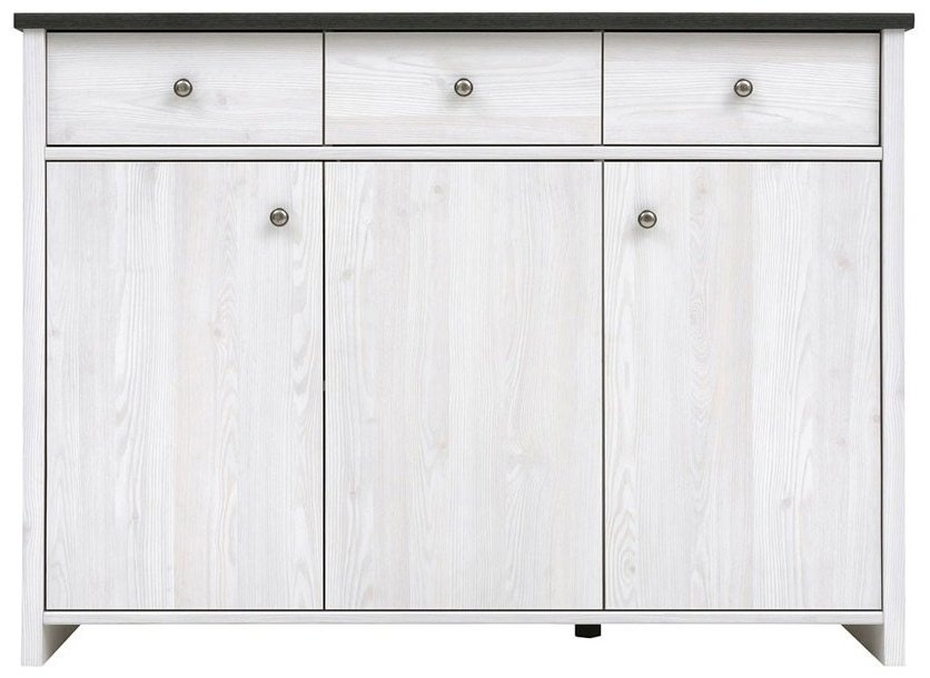 Комод BRW KOM3D3S 128.5x40x94см белый купить,NaN