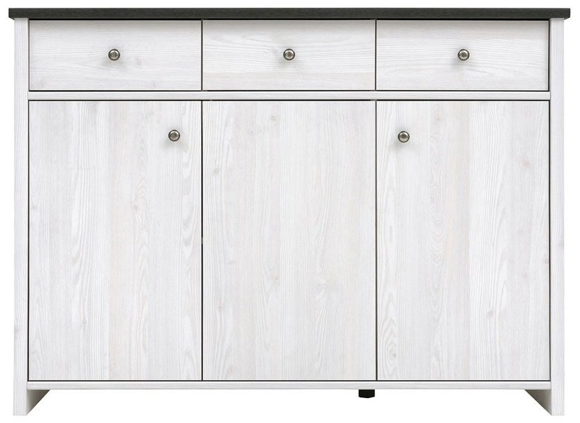 Комод BRW KOM3D3S 128.5x40x94см белый купить,NaN