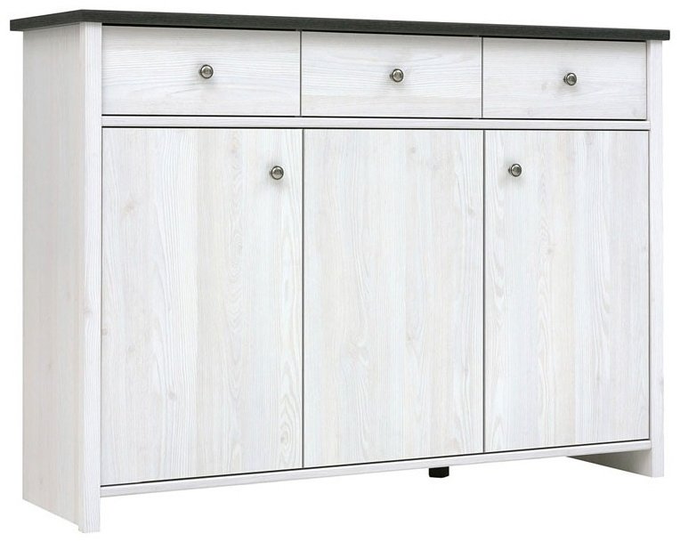 Комод BRW KOM3D3S 128.5x40x94см белый купить,NaN