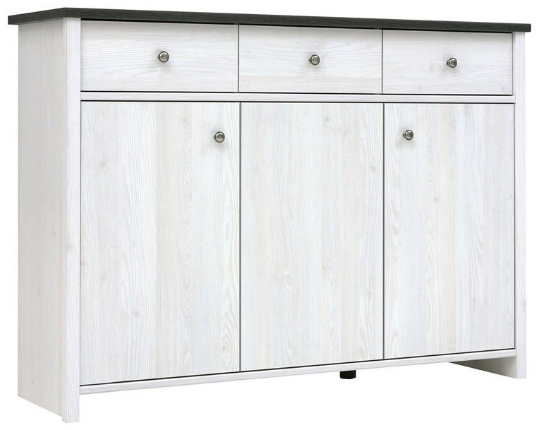Комод BRW KOM3D3S 128.5x40x94см белый купить,NaN
