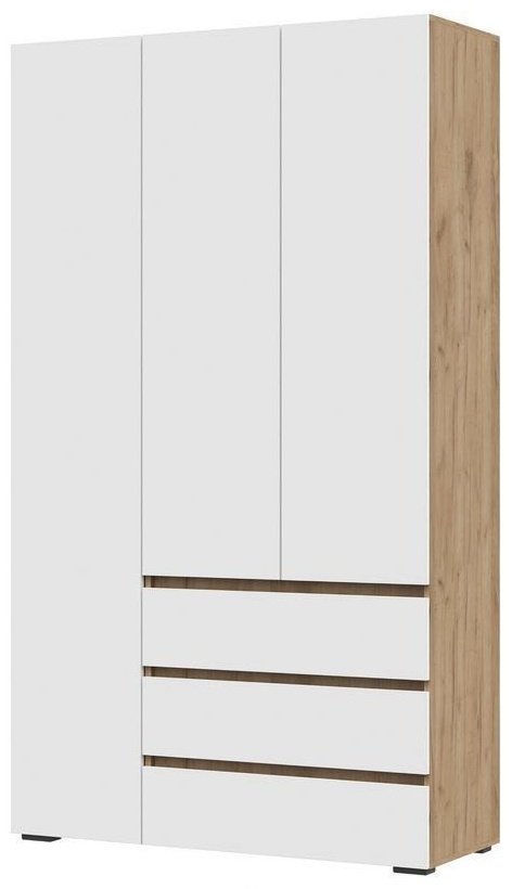 Распашной шкаф Стендмебель 624 Хелен, 120x210х46 см, белый, коричневый
