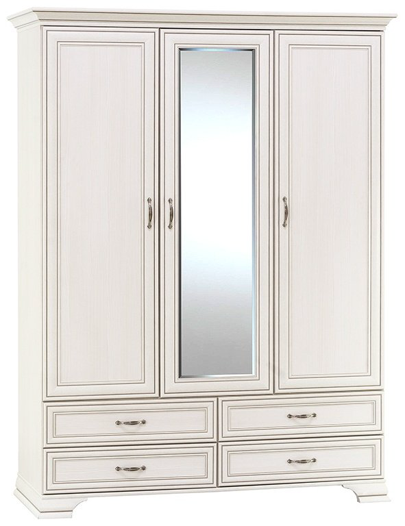 Распашной шкаф ANREX Тиффани 3D4S Z, 159x212х62 см, бежевый купить,NaN