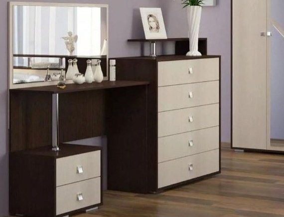 Комод BTS Саломея 80x44x108см коричневый купить,NaN
