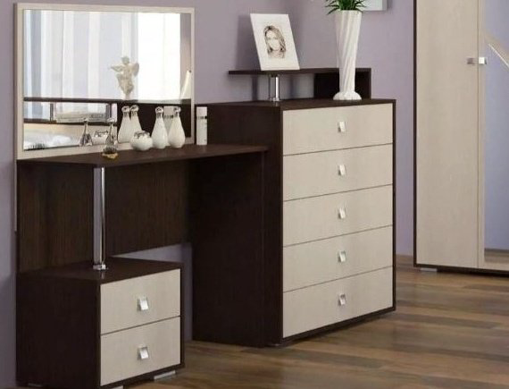 Комод BTS Саломея 80x44x108см коричневый купить,NaN
