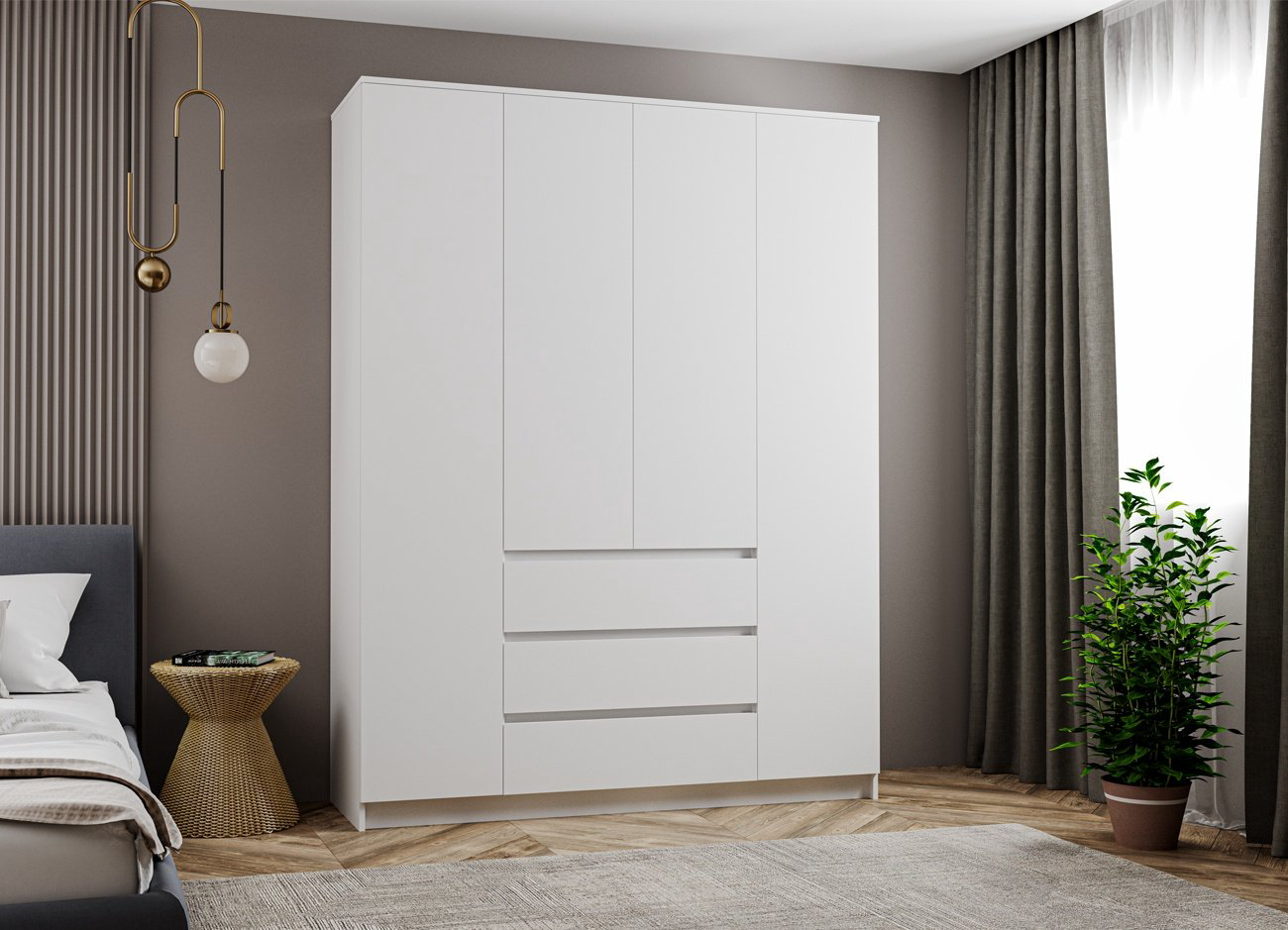 Шкаф Стендмебель Хелен ШК 05 622 160x210х46см белый купить,NaN