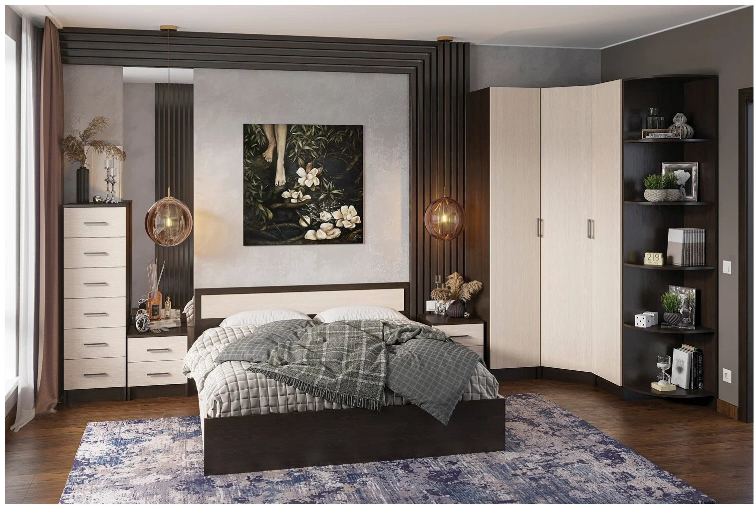 Комод Стендмебель Гармония КМ 602 40x40.8x134см бежевый купить,NaN