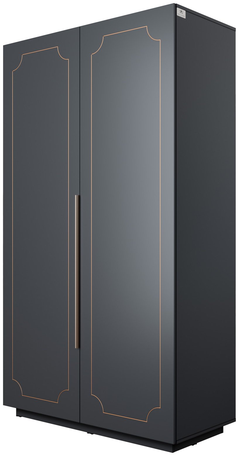 Распашной шкаф Мебель Азии Туран Гранд, 120x214.2х55.2 см, серый купить,NaN