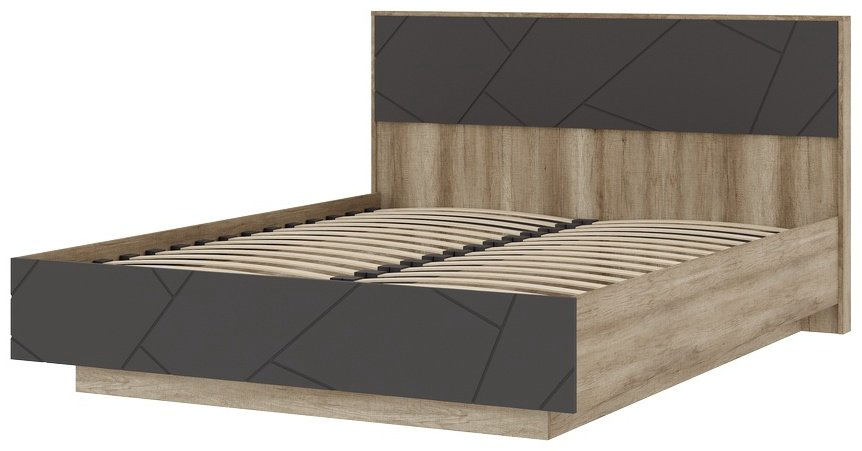 Кровать Стендмебель Даллас 160x200см серый купить,NaN