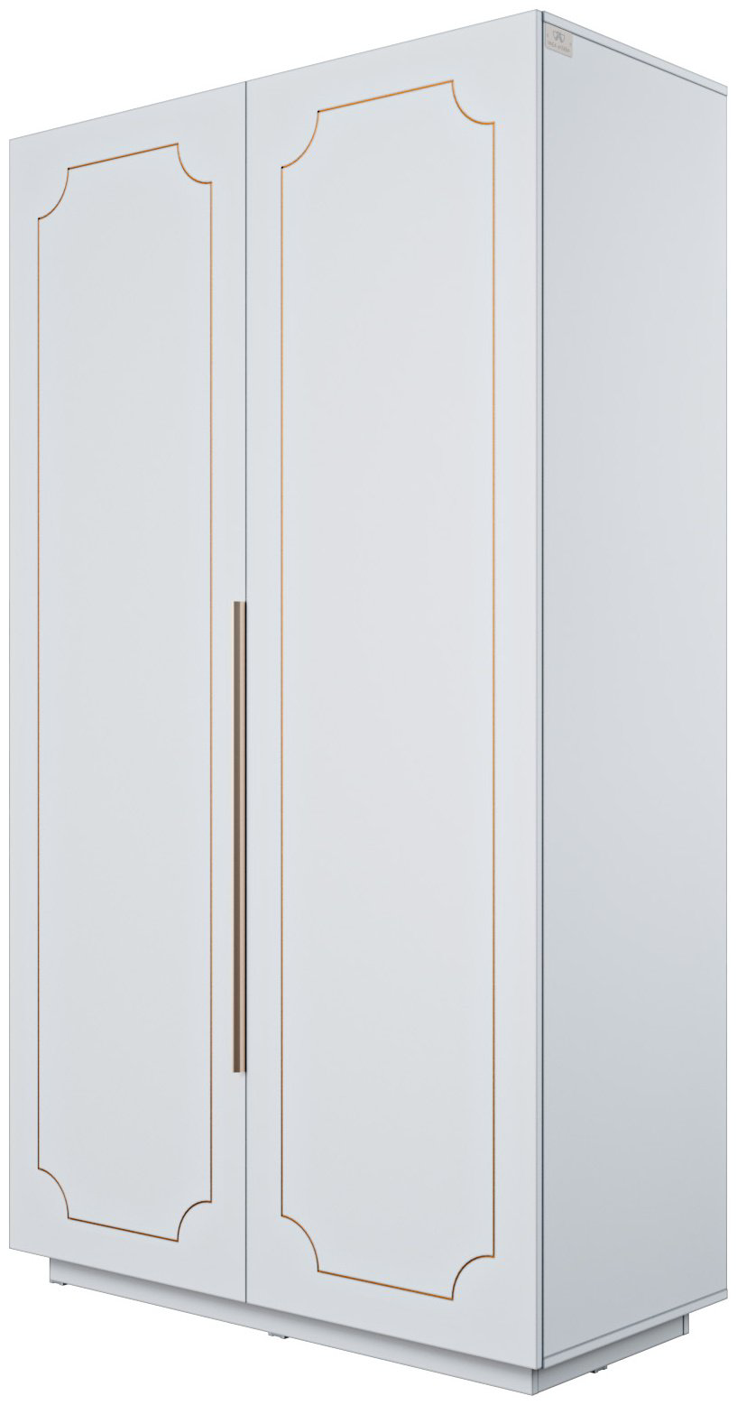 Распашной шкаф Мебель Азии Туран Гранд, 120x214.2х55.2 см, белый купить,NaN