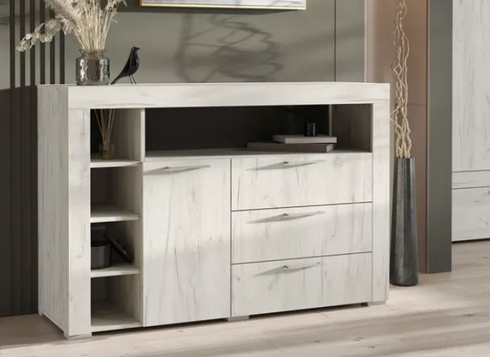 Комод Стендмебель Гранд К1, 136x45x92 см, белый купить,NaN